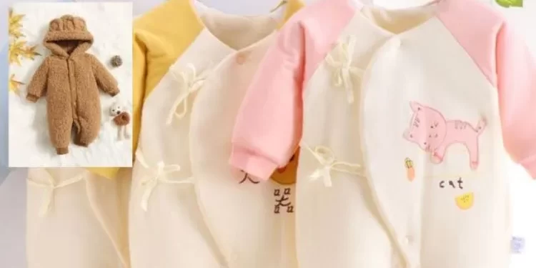 Bear Design Long Sleeve Baby Jumpsuit: A Cute And Comfortable Addition To Your Little One’s Wardrobe